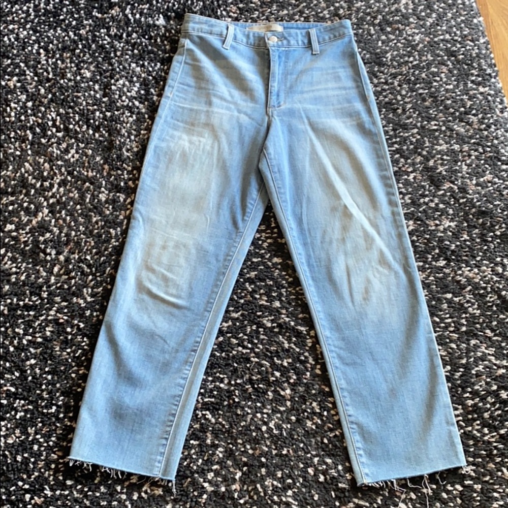 Joe's Jeans High rise straight cropped jeans.